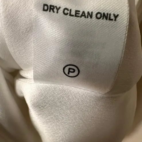 Hunter Bell Poppy Dress Midi Tiered Bodice White Crinkle Lined Small Sleeveless