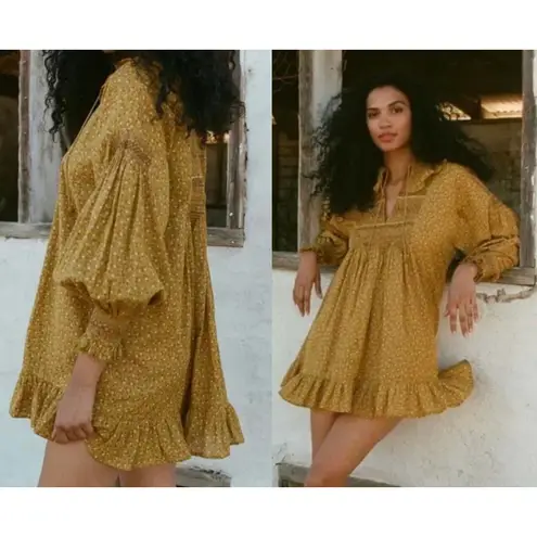 DÔEN | DOEN | Cordelia Dress in Sunsoaked Foothills | Sz S Yellow