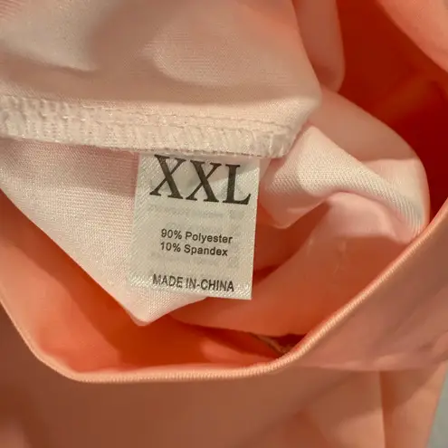 Peach “Happy Sloth” Graphic Hoodie – Size XXL – Soft Stretch Polyester Blend NEW Pink