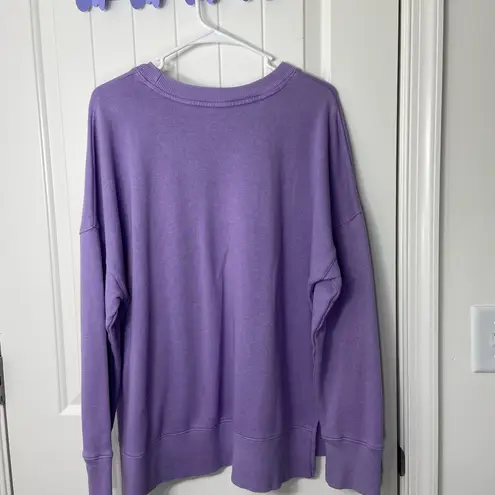 Time & Tru women’s light purple comfy relaxed lounge crewneck casual shirt XL