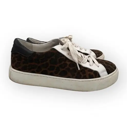 Veronica Beard Suede Leopard Bibi Sneakers Size 10