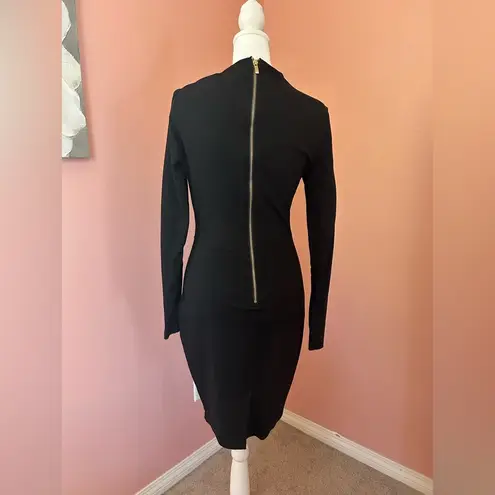 Privy edgy, sexy vampire Black tight mini dress with plunging neckline NWT MD villain