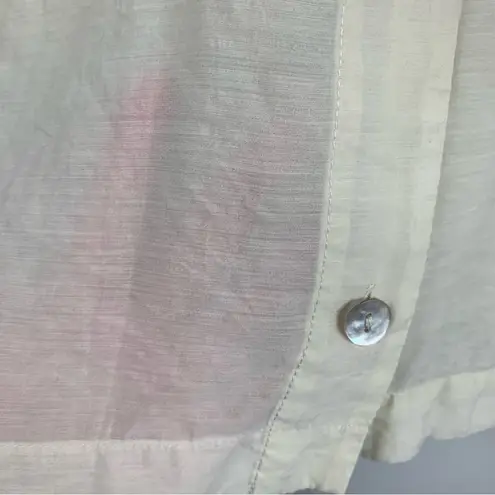 The Row All Off White Sheer Button Up