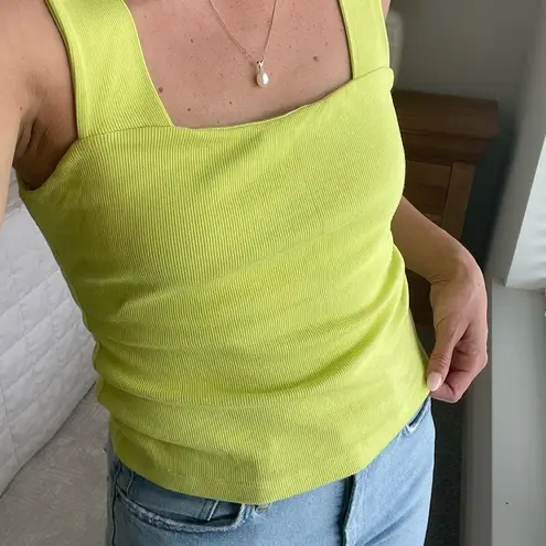 Stateside Yellow-Green Thick Strap Tank Top