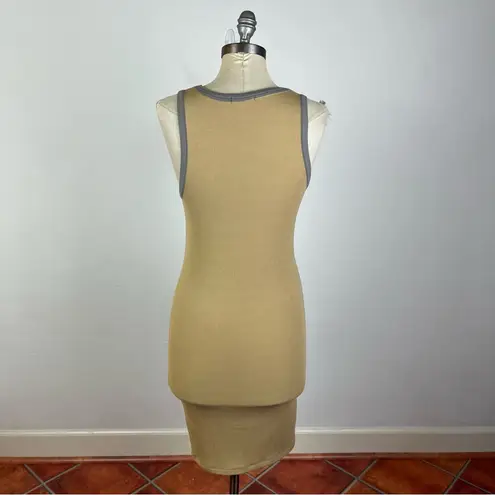 ATM Anthony Thomas Melillo Stretch Modal Ribbed Tank Dress Tan