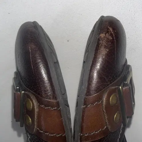 Nurture Brown Leather Ballet Flats Slip On Comfort Work Travel Minimalist Shoes Size 9.5