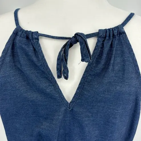 Westport Dress Denim Chambray Embroidered Sleeveless Dress Womens Size XL Petite