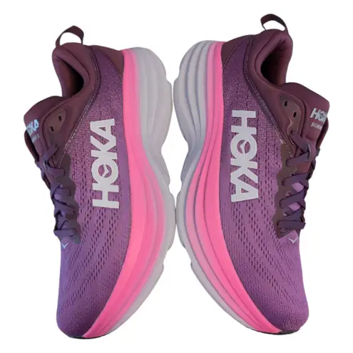 Hoka ONE ONE Bondi 8 Beautyberry Grape Wine Purple Run Walking Sneaker Womens 9B