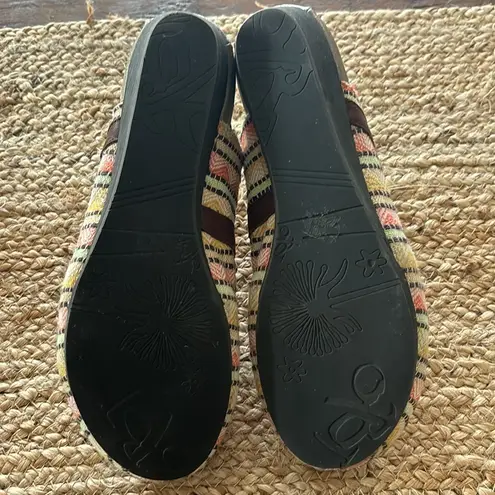 OTBT Women Springfield Mary Jane Clog Size 9 Platfrom Striped Multicolor…