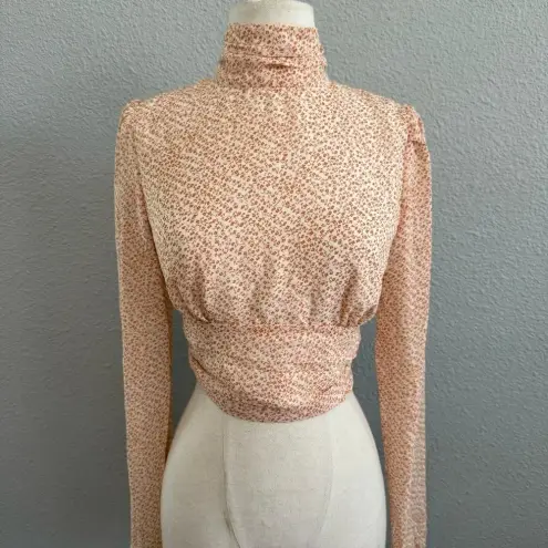 Blush ‎ Boutique Open Back Top Size Small Long Sleeve