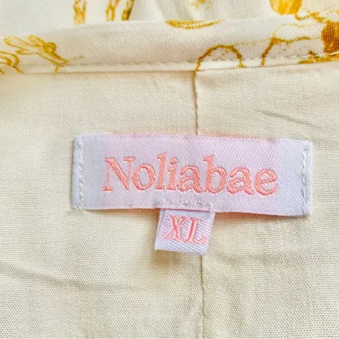 NoliaBae Cream & Brown Yellow Western Horse Print Maxi Dress. Size XL