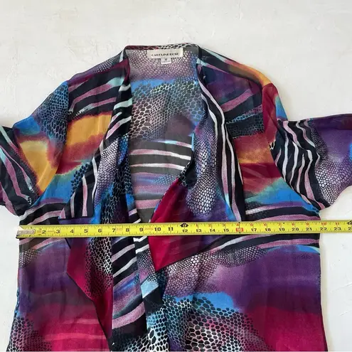 Caroline Rose Open Front Kimono Lightweight Semi