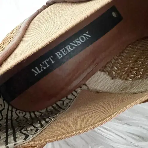 MATT BERNSON | Woven Marlow Soft Raffia Honey Tan Booties | Size 8