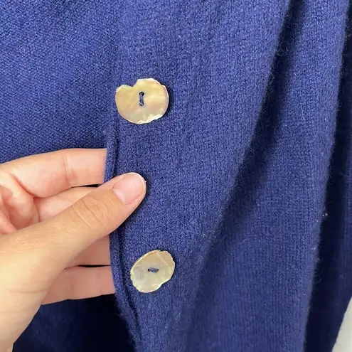 360 Cashmere  Navy Mother of Pearl Button Cardigan