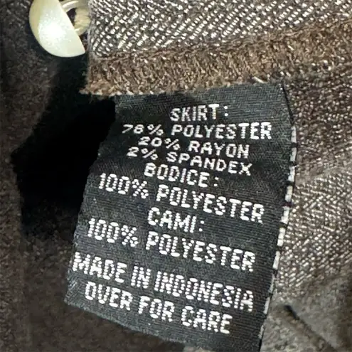 BCX Juniors 5 Sheer Ruffle Bodice Gray Skirt Dress Career Office Cocktail Y2K