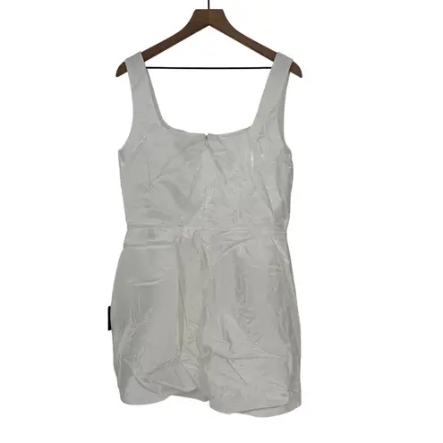 Lulus Gorgeous Aesthetic Ivory Taffeta Sleeveless Mini Dress Size XL White