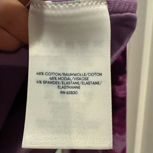 LANDS’ END Tie Dye Purple Long Sleeve Size M Tee, Festival Gorpcore Comfy Staple Pink Size M