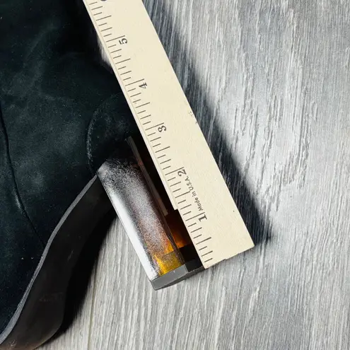 AllSaints Black Suede Roka Block Heel Ankle Boots Women's Size EU37 US 7