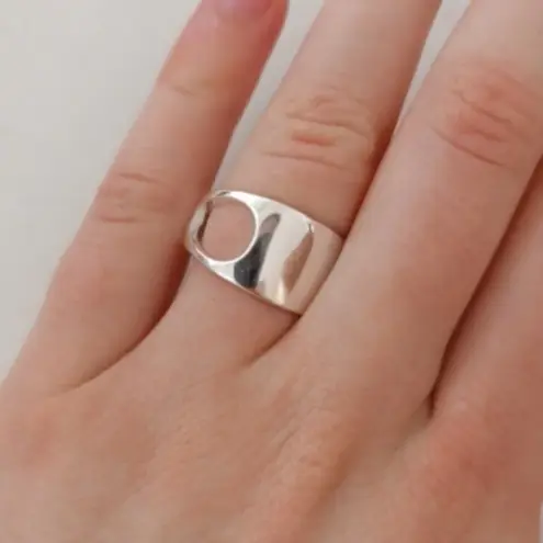 Boutique NEW Polished 18k White Gold Geometric‎ Ring