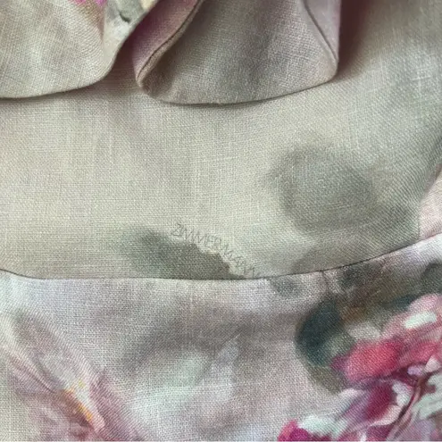 Zimmermann NWT Crush Frill Mini Dress in Pink Floral