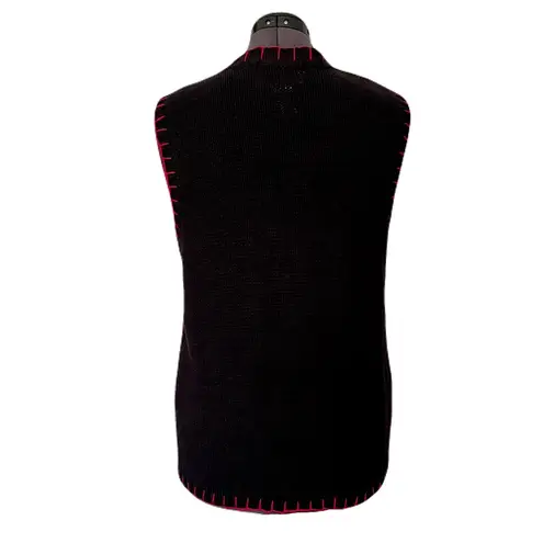 Tiara International Vintage Y2K  Knit Beaded Christmas Holiday Vest, Size XL