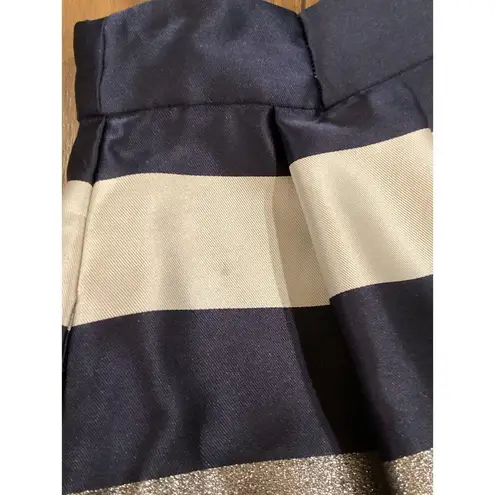 Eliza J mettalic stripe jacquard Embellished faille Rhinestone top & skirt set 6