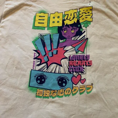 Brisco NWOT animecore “Lonely Hearts Club” T shirt sz XL