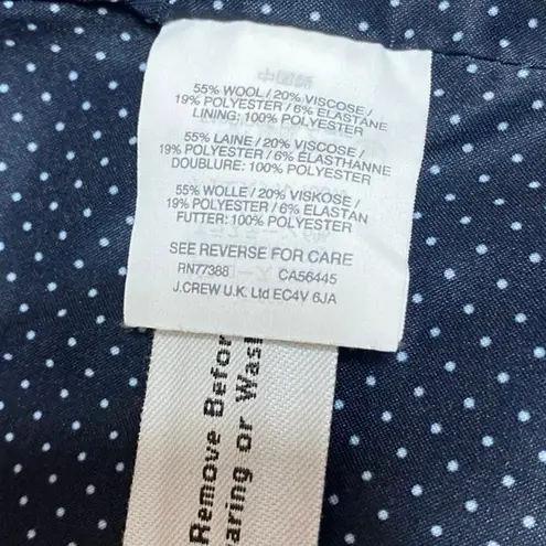 J.Crew  Parke Women's Tan Wool Long Sleeve Shawl Collar Blazer Coat Jacket Size 0