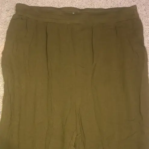 Lacausa Willow Tapered Leg Rayon Slim Casual Pant Olive Green Large
