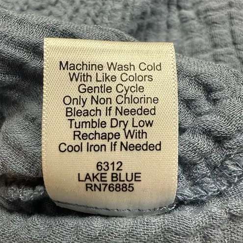 Evereve Women's Strapless Riley Gauze Jumpsuit Size M Lake Blue Summer Casual