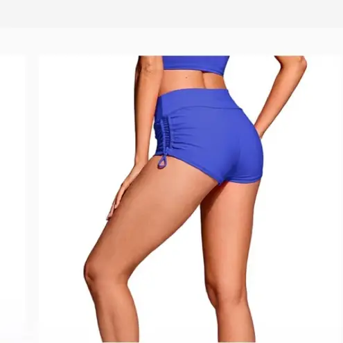 CRZ Yoga SOLD Sunshine High Waisted Swim Shorts - Ruched SiPurple, Size XXS, NWT