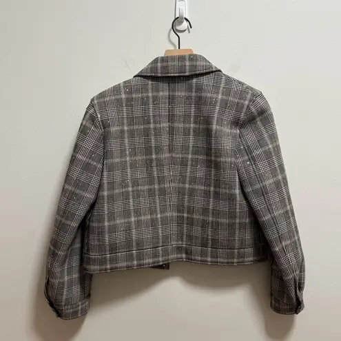 Brunello Cucinelli sparkly sequin embellished prince of wales plaid check jacket - Image 13