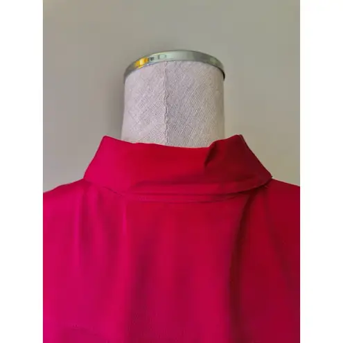 Barrie Pace Vintage 80s Silk Blouse Button Down Formal Shirt Magenta Size 18 1X Pink
