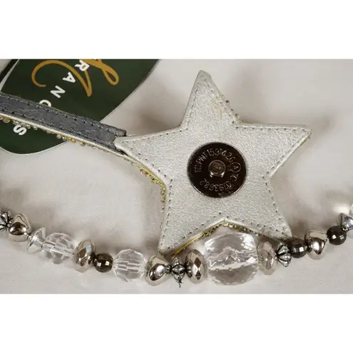 RARE Mary Frances Super Star Silver Gold Beaded Holiday Purse Handbag NEW!!