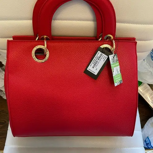 Badgley Mischka Big Eyelet Tote Logo Purse Bag NEW