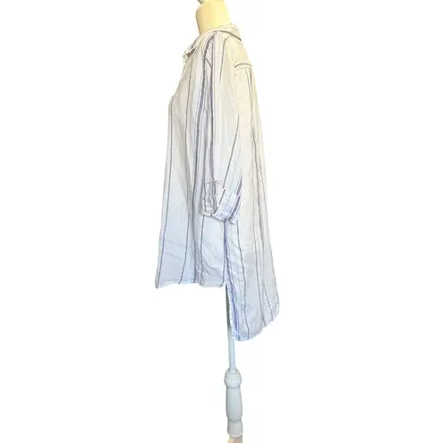 Saint Tropez West ST TROPEZ L WEST Linen Tunic Striped Shirt in Size XL