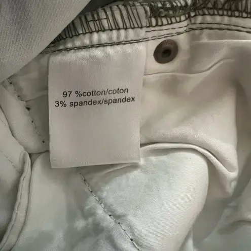 Pam & Gela Camo Exposed Button Cropped Kick Flare Pant Size 27