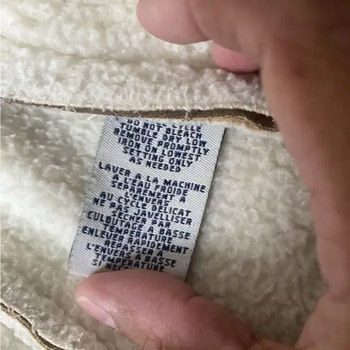 Caribbean Joe Vtg Women's lg Full Zip Vest let go 104521 Tan Southern Western