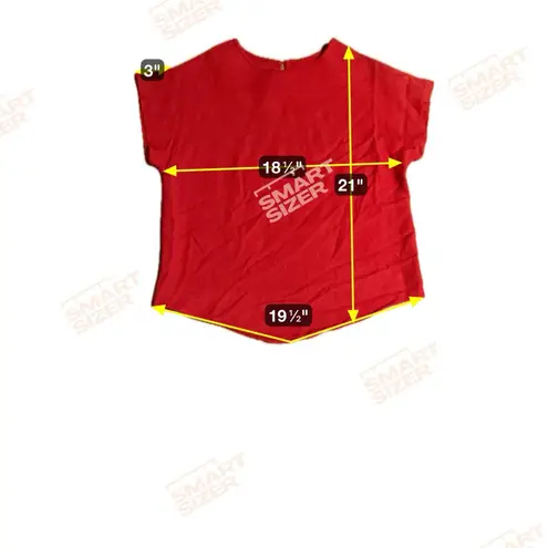 Danielle Nicole Danielle B Women's Medium Red Blouse, Vintage Top, Casual, Flax Rayon Blend