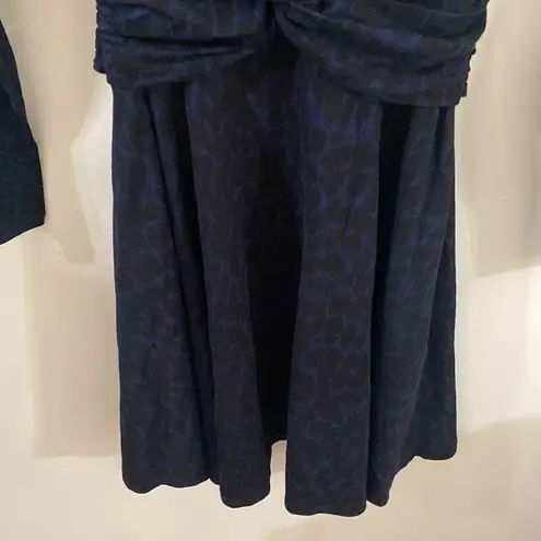 Whistles Celestine Animal Print Jersey Twist at Waist Dress size 4 Black