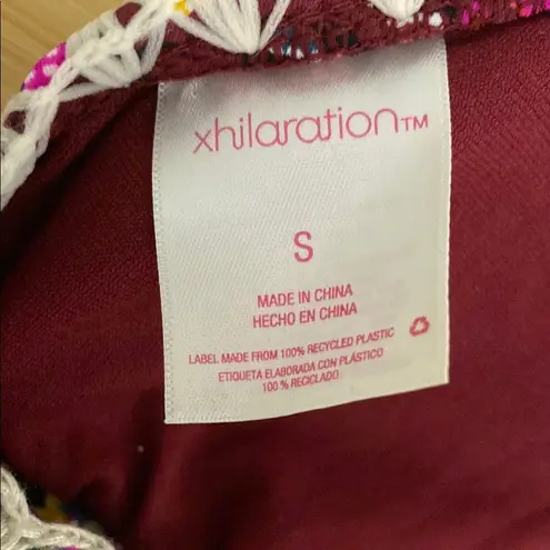 Xhilaration  Women's Teen Girl Size Small Colorful Floral Bikini Top Bathing Suit