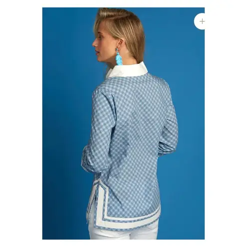 NicoBlu Cotton Capri Tunic in Blue Vietre Porcelain Print Sz.2X