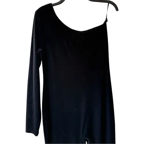 Vintage 90s Moda International One Shoulder Jumpsuit Size Medium Black