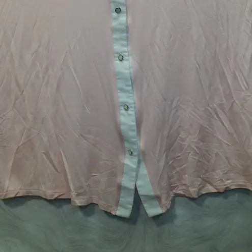 Faith and joy Pink Blouse Semi Sheer Sleeveless Size XL