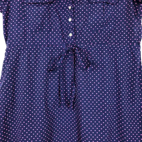 Rumor has it! Polka Dot Blue & Pink Tunic Top Size Small