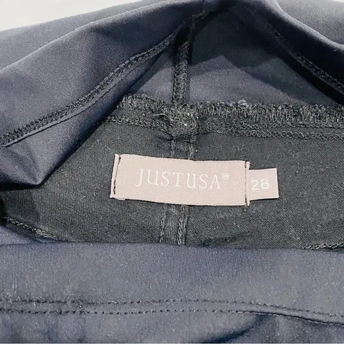 Just USA Stitch Fix Claren Maternity Frayed Cuff Black Denim Shorts