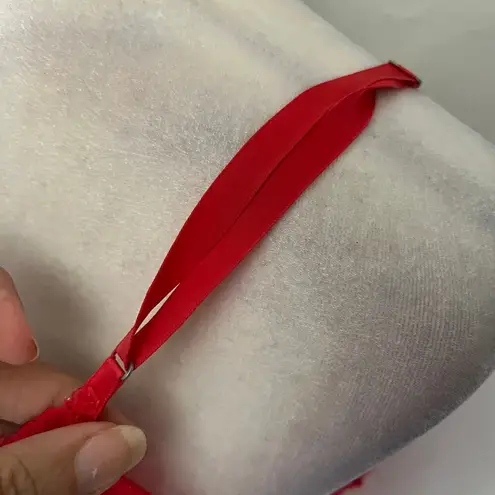 Vtg Kayser Full Slip Dress Sz 38 Bust Lace Coquette Babydoll USA 60s Y2K Pinup Red Size L