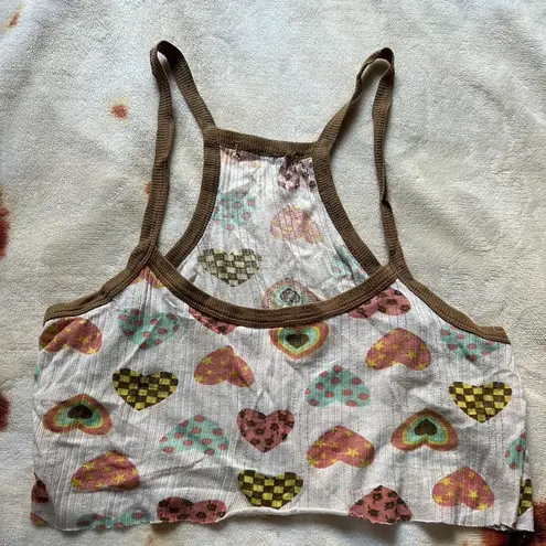 Cropped Heart Tank Top Size XS