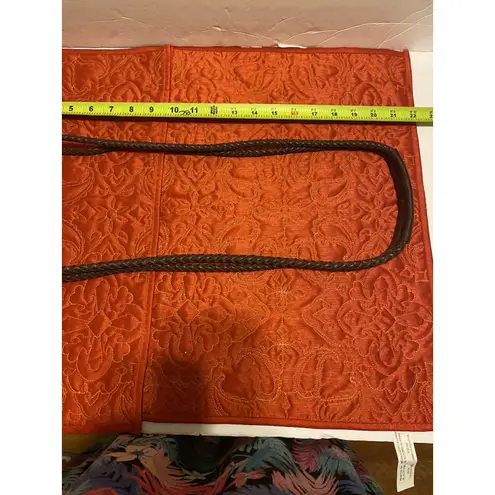 Vintage Western/Hearts Handbag Black And Brown Woven Leather And CrossbodyStraps