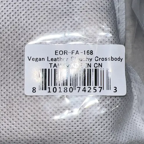 8 Other Reasons Vegan Leather Slouchy Bucket Crossbody Bag Tan NWT $149 Retail